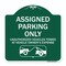 Signmission Parking Restriction Assigned Parking Unauthorized Vehicles Towed at Owner Expense, GW-1818-23374 A-DES-GW-1818-23374 - alternate 1